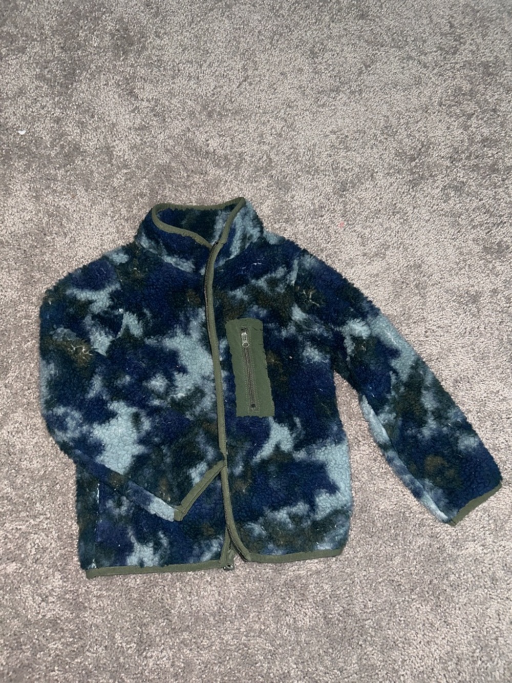 OshKosh B'gosh Navy & Olive Camouflage Sherpa Jacket